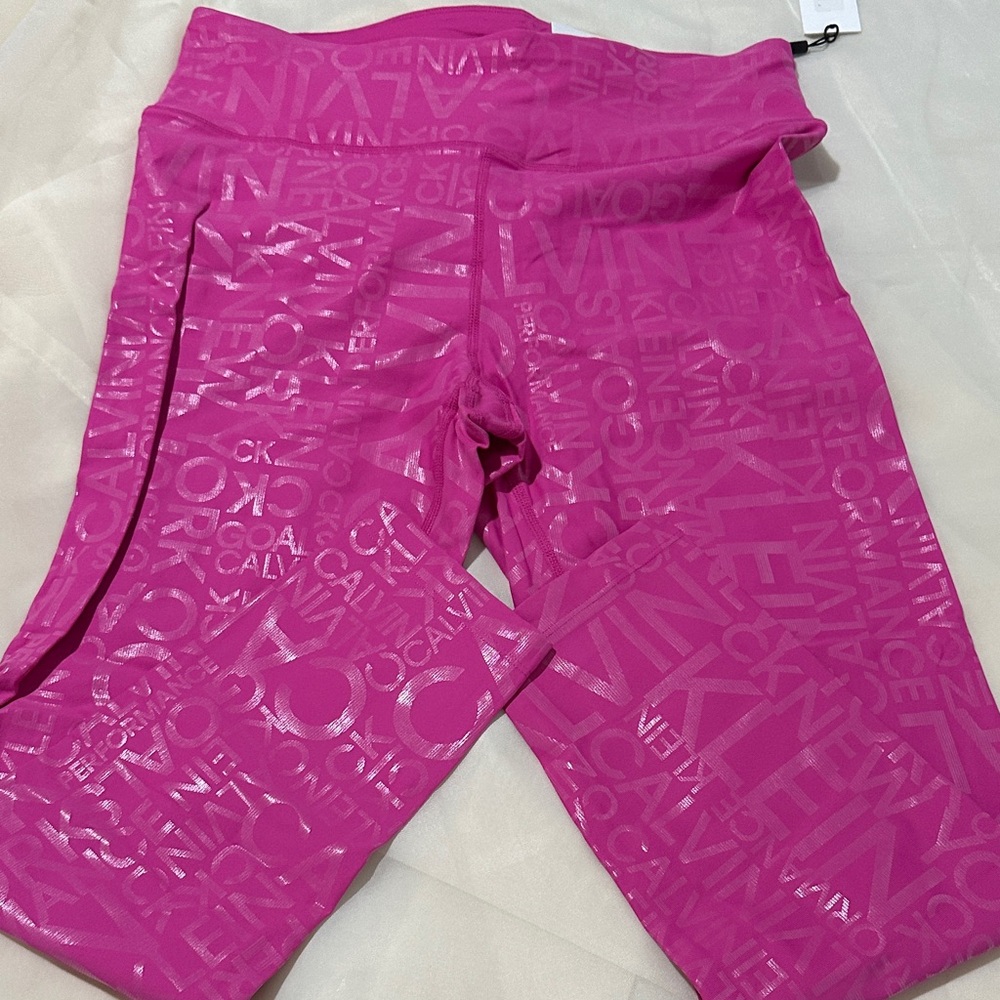 Calvin Klein Fuchsia Logo Leggings